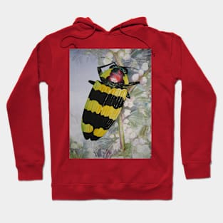 Jewel Beetle Watercolour Painting Hoodie